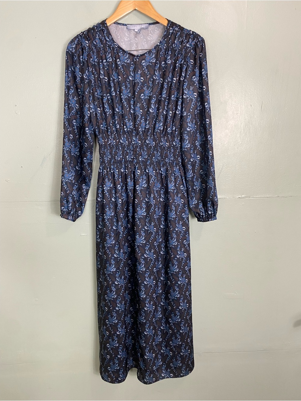 Hill House The Rosely Dress Floral Blue Maxi Medium - Picture 2 of 7